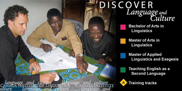 CanIL provides training for SIL (the Summer Institute of Linguistics), other language and community development organizations and individuals interested in language-related and cross-cultural careers. We are located on the campus of Trinity Western University in Langley, British Columbia, Canada. We have a number of certificate, undergraduate and masters level graduate degree programs to choose from offered through TWU and ACTS Seminaries. Our primary areas of focus are linguistics, translation, literacy, anthropology and teaching English as a second language (TESL). Explore the options available by clicking on training tracks or any of the programs above. Or check out our summer program which provides a fun, unique close-knit environment for learning. Come and discover language and culture here at CanIL!